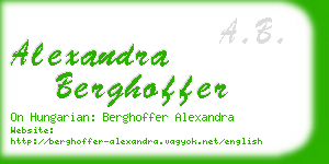 alexandra berghoffer business card